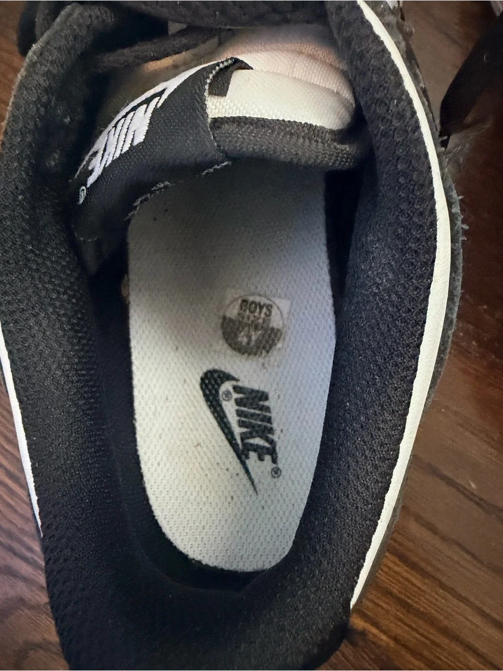 Nike Kids Black and White Low-Top Sneakers